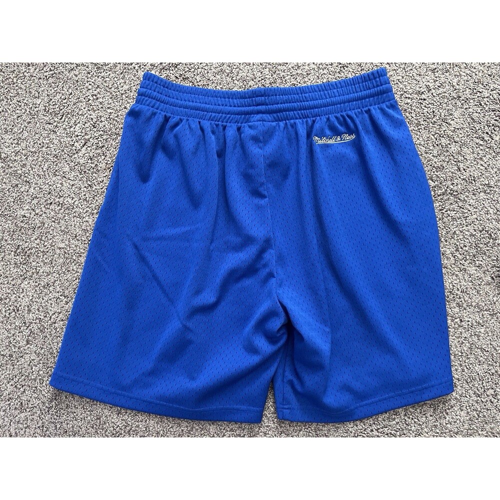 NEW Mitchell & Ness Branded M&N Built-In Mesh Blue Shorts Size L